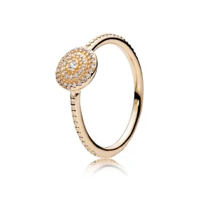 PANDORA Radiant Elegance Ring, 14K Gold & Clear CZ - 150184CZ PANDORA Radiant Elegance Ring, 14K Gold & Clear CZ - 150184CZ