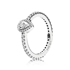(image for) PANDORA Radiant Teardrop Ring, Clear CZ - 196254CZ