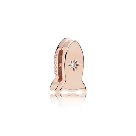 PANDORA REFLEXIONS™ Space Rocket Clip Charm, PANDORA Rose™ & Clear CZ - 787566CZ PANDORA REFLEXIONS™ Space Rocket Clip Charm, PANDORA Rose™ & Clear CZ - 787566CZ