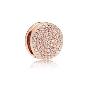 (image for) PANDORA Reflexions™ Dazzling Elegance Clip Charm, PANDORA Rose™ & Clear CZ - 787583CZ