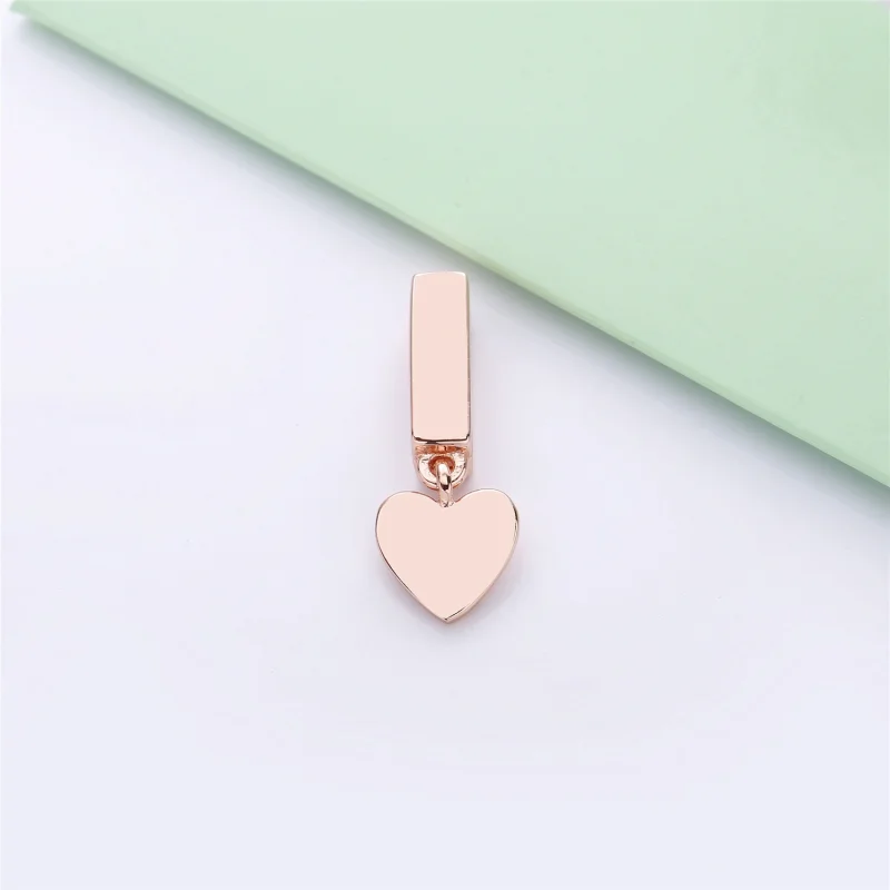 (image for) PANDORA Reflexions™ Floating Heart Clip Charm, PANDORA Rose™ - 787643 - View 2