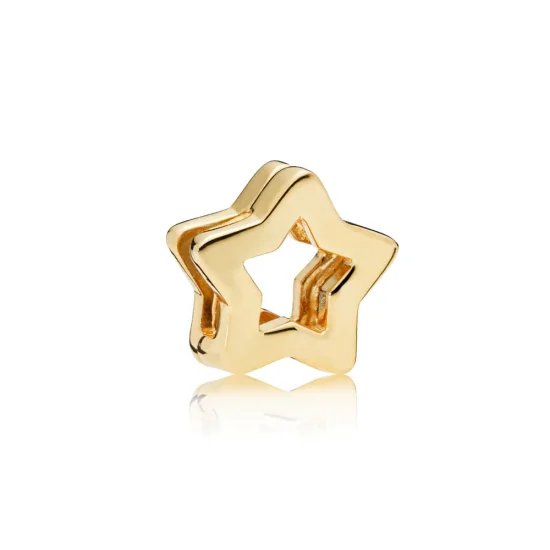(image for) PANDORA REFLEXIONS™ Sleek Star Clip Charm, PANDORA Shine™ - 767544