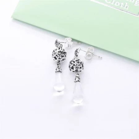 PANDORA Regal Droplets Earrings, Clear CZ - 297686CZ