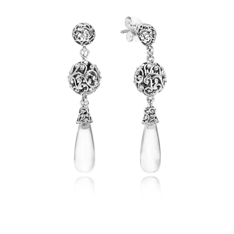 (image for) PANDORA Regal Droplets Earrings, Clear CZ - 297686CZ - Product Image
