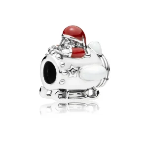 (image for) PANDORA Santa in Space Charm, Clear CZ & Multi-Colored Enamel - 797511ENMX