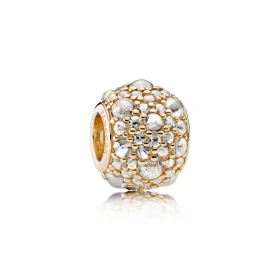PANDORA Shimmering Droplets Charm, 14K Gold & Clear CZ - 751000CZ