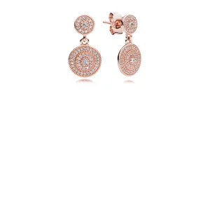 (image for) Radiant Elegance Drop Earrings, PANDORA Rose™ & Clear CZ - 280688CZ