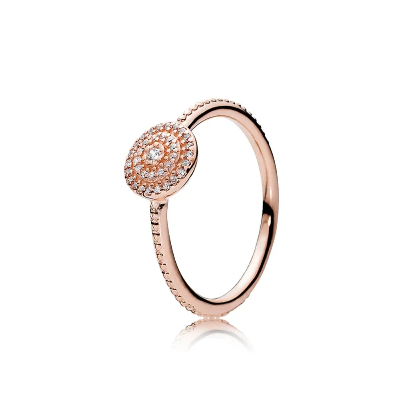 (image for) Radiant Elegance Ring, PANDORA Rose™ & Clear CZ - 180986CZ - View 2