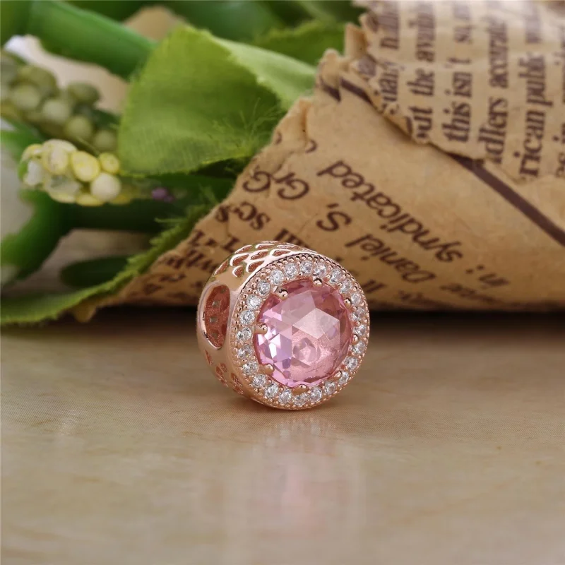 (image for) Radiant Hearts Charm, PANDORA Rose™, Blush Pink Crystal & Clear CZ - 781725NBP - View 2