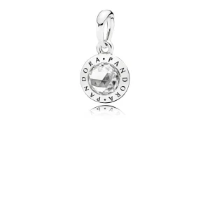 (image for) Radiant PANDORA Logo Pendant, Clear CZ - 396217CZ
