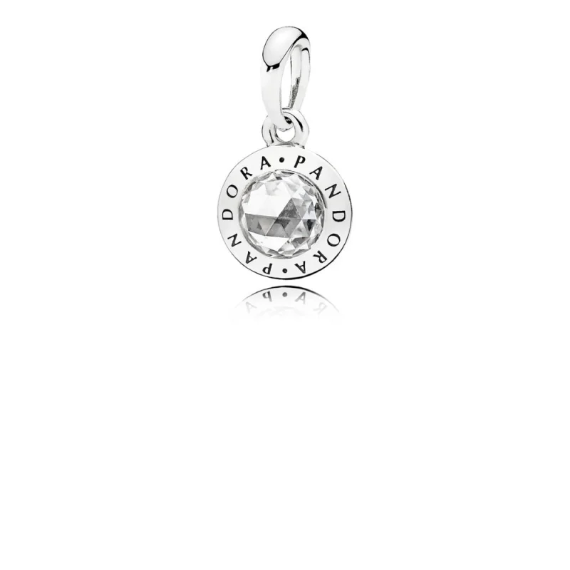 (image for) Radiant PANDORA Logo Pendant, Clear CZ - 396217CZ - Product Image