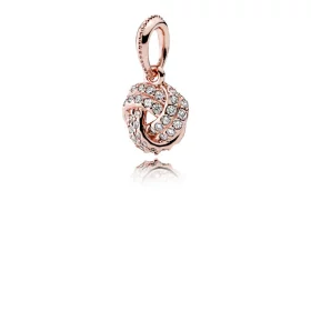 Sparkling Love Knot Pendant, PANDORA Rose™ & Clear CZ - 380385CZ Sparkling Love Knot Pendant, PANDORA Rose™ & Clear CZ - 380385CZ
