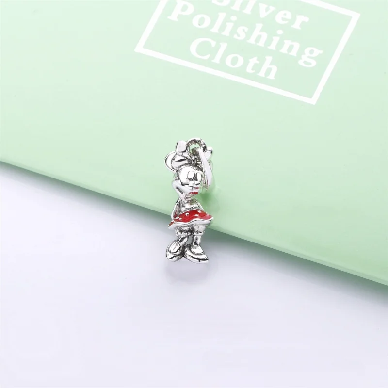 (image for) Disney, PANDORA Minnie's Polka Dot Red Dress Pendant - 397768EN09 - View 4