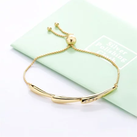 Flower Stem Sliding Bangle Bracelet, Pandora Shine™ - 567917CZ