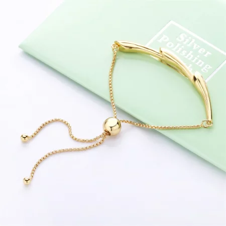 Flower Stem Sliding Bangle Bracelet, Pandora Shine™ - 567917CZ