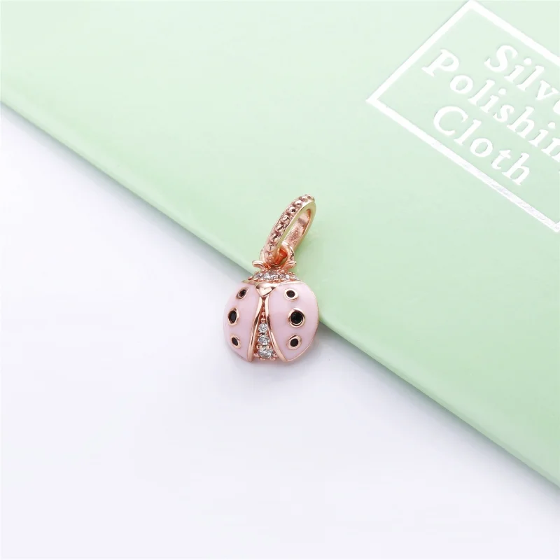 (image for) Lucky Pink Ladybird Pendant, Pandora Rose™ - 387909EN160 - View 4