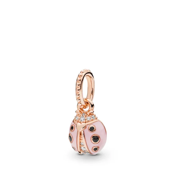 (image for) Lucky Pink Ladybird Pendant, Pandora Rose™ - 387909EN160