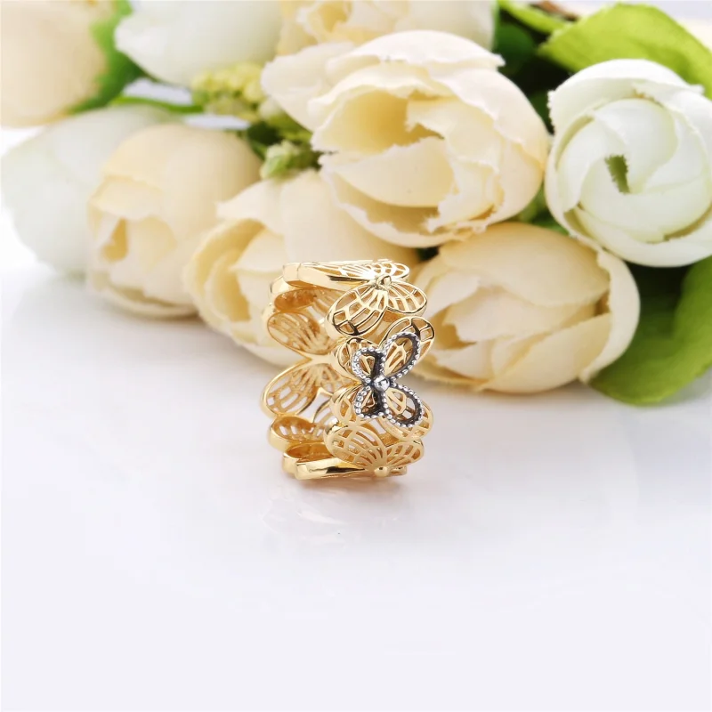 (image for) Openwork Butterflies Ring, Pandora Shine™ - 167947 - View 2