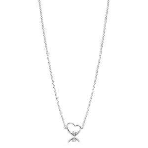 PANDORA Asymmetric Heart of Love Necklace - 397797CZ (image for) PANDORA Asymmetric Heart of Love Necklace - 397797CZ