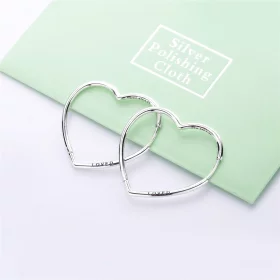 PANDORA Asymmetric Hearts of Love Hoop Earrings - 297822