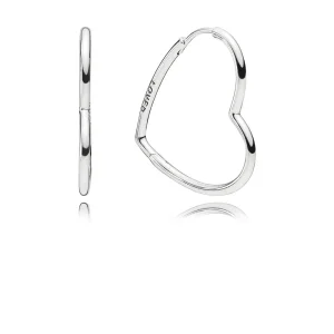 (image for) PANDORA Asymmetric Hearts of Love Hoop Earrings - 297822