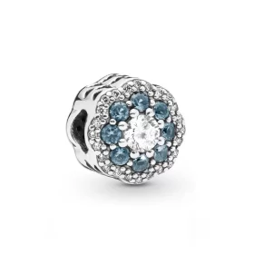PANDORA Blue Sparkle Flower Charm - 797851NMB PANDORA Blue Sparkle Flower Charm - 797851NMB