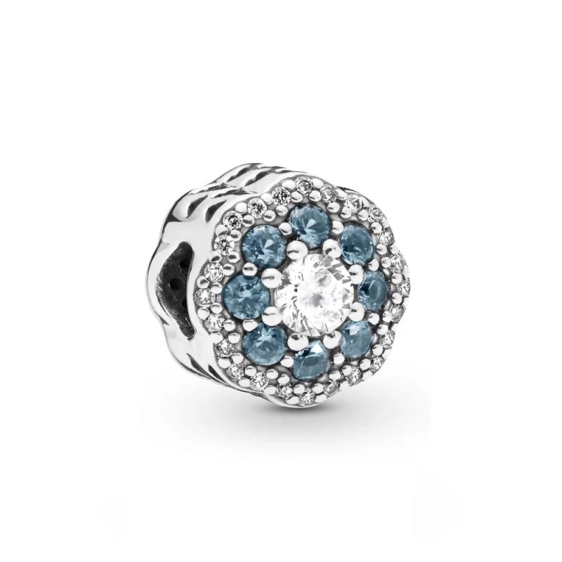 (image for) PANDORA Blue Sparkle Flower Charm - 797851NMB - Product Image