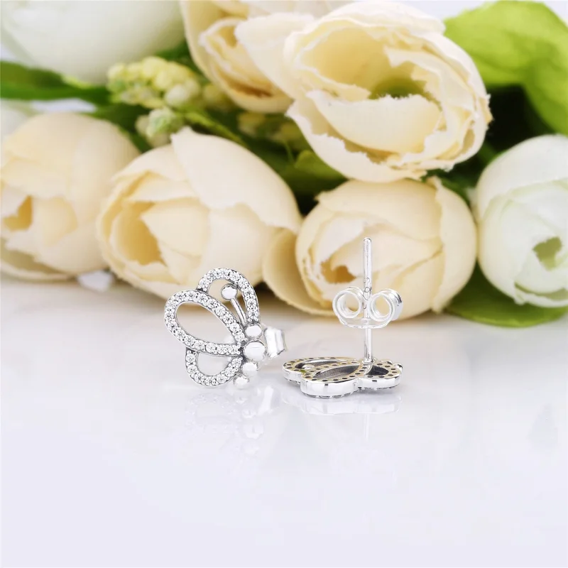 (image for) PANDORA Butterfly Outlines Earrings - 297912CZ - View 4
