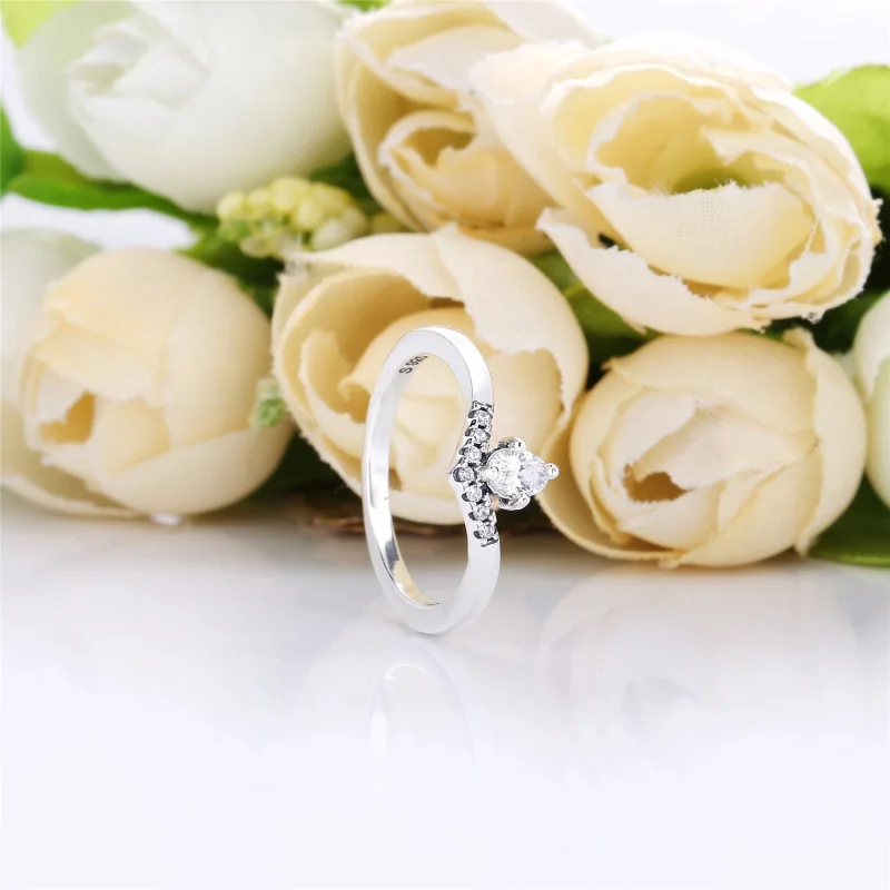 (image for) PANDORA Classic Wish Ring in Sterling Silver - 197790CZ - View 2