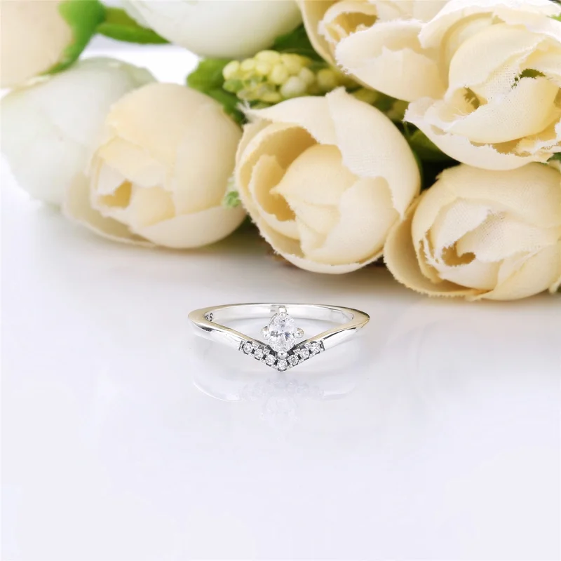 (image for) PANDORA Classic Wish Ring in Sterling Silver - 197790CZ - View 3