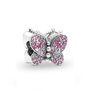 (image for) PANDORA Dazzling Pink Butterfly Charm - 797882NCCMX