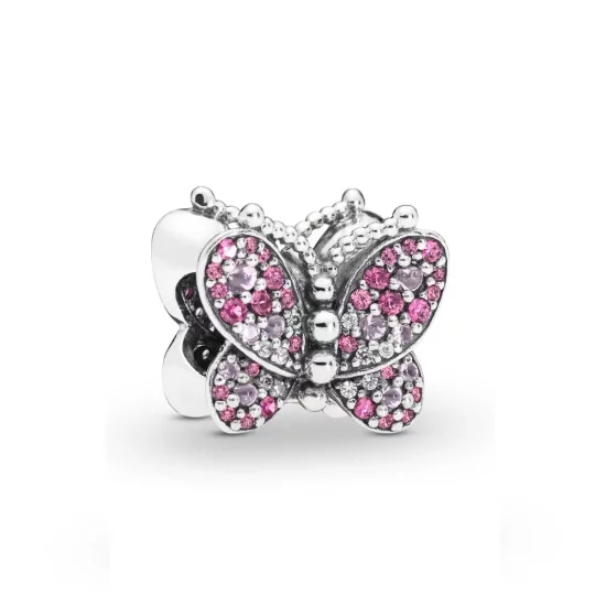 PANDORA Dazzling Pink Butterfly Charm - 797882NCCMX