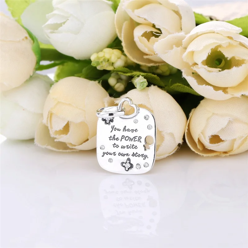 (image for) PANDORA Female Empowerment Motto Pendant - 397916CZ - View 2