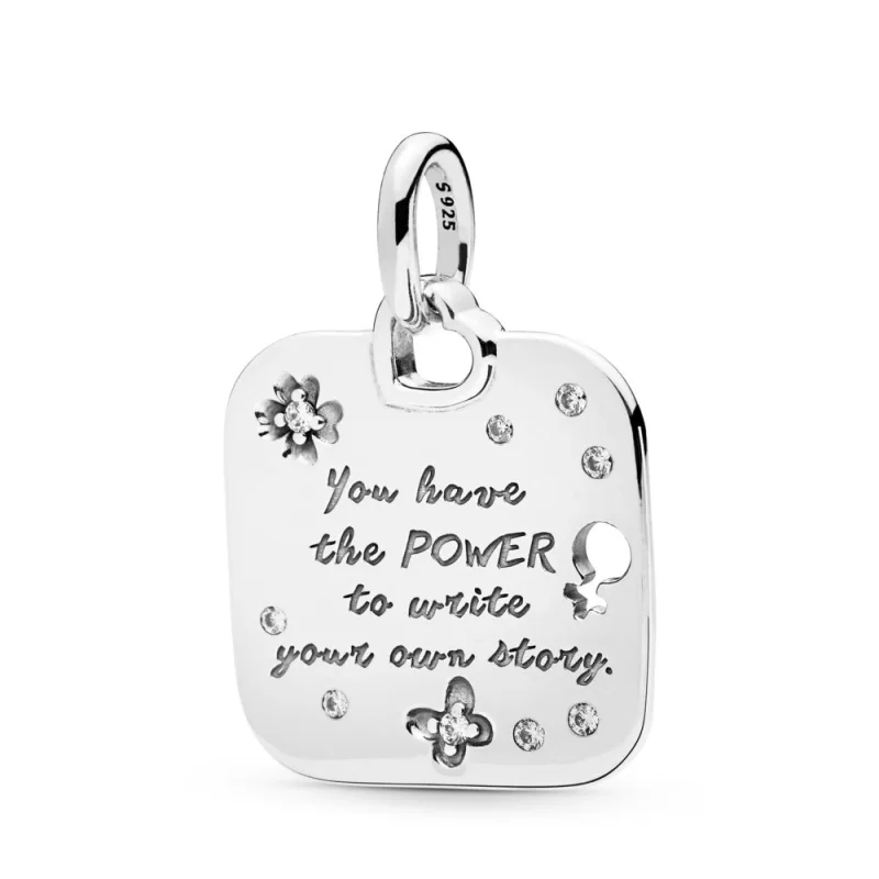 (image for) PANDORA Female Empowerment Motto Pendant - 397916CZ - Product Image
