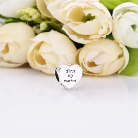 PANDORA "First my mother" Heart silver charm - 791518 PANDORA "First my mother" Heart silver charm - 791518