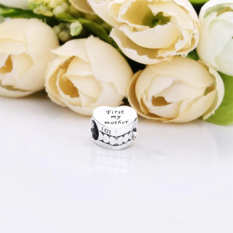 (image for) PANDORA "First my mother" Heart silver charm - 791518 - View 3