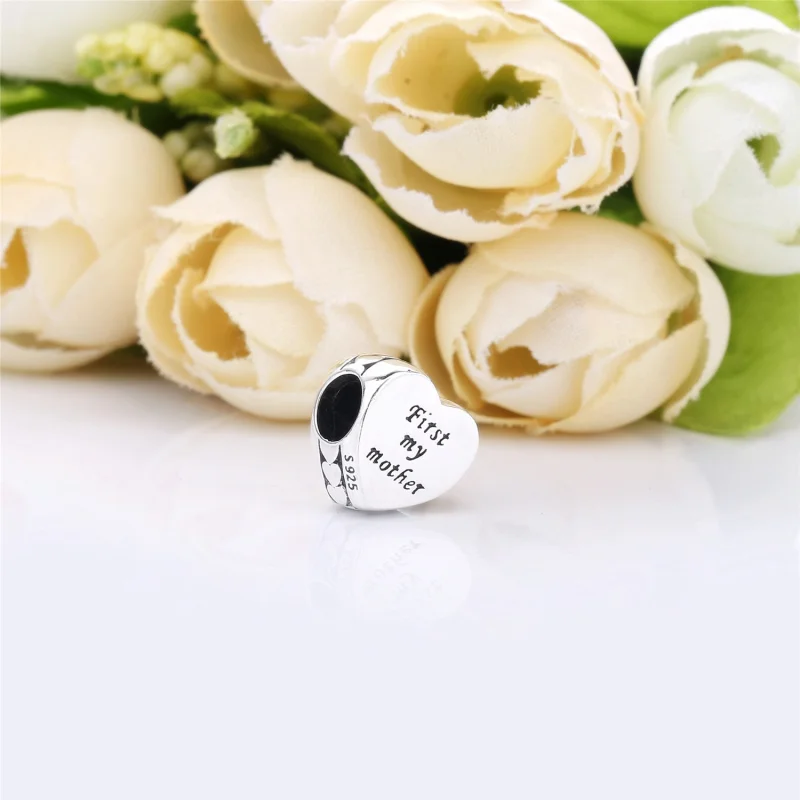 (image for) PANDORA "First my mother" Heart silver charm - 791518 - View 4