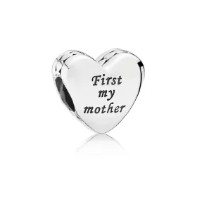 PANDORA "First my mother" Heart silver charm - 791518 PANDORA "First my mother" Heart silver charm - 791518
