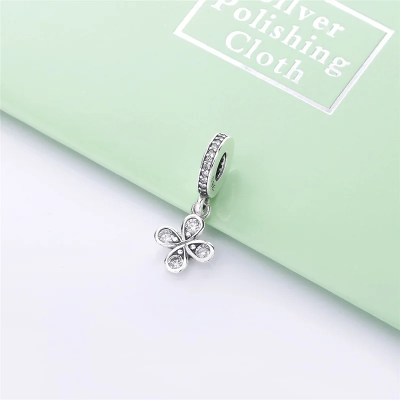(image for) PANDORA Four-Petal Flower Dangle Charm - 797969CZ - View 2