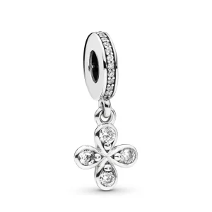 (image for) PANDORA Four-Petal Flower Dangle Charm - 797969CZ