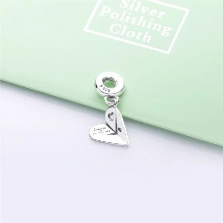 PANDORA Heart Paper Plane Dangle Charm - 797876CZ