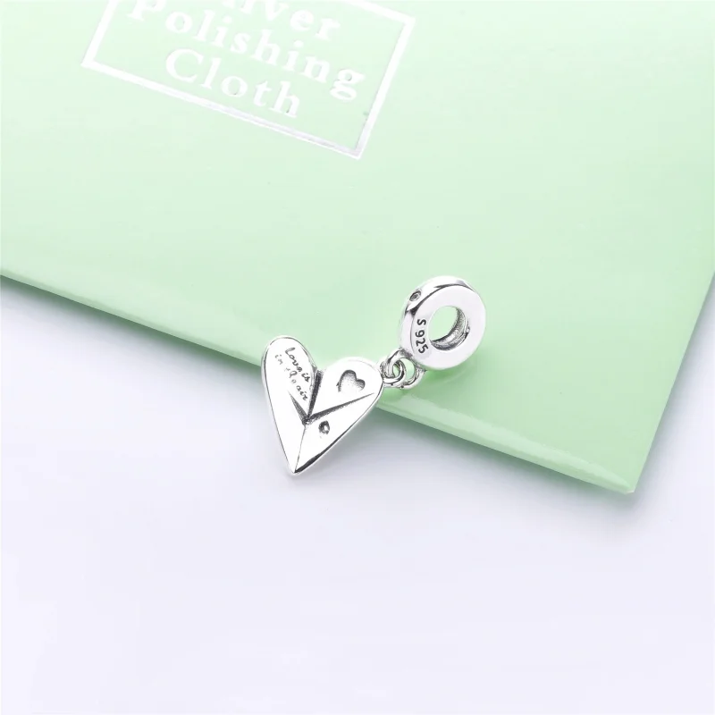 (image for) PANDORA Heart Paper Plane Dangle Charm - 797876CZ - View 4