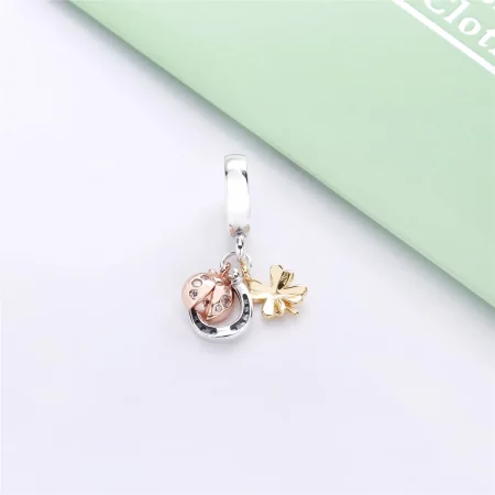 PANDORA Horseshoe, Clover & Ladybird Dangle Charm - 797852CZ