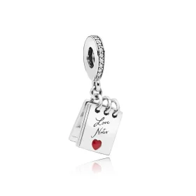 PANDORA Love Notes Dangle Charm in Silver - 797835CZ PANDORA Love Notes Dangle Charm in Silver - 797835CZ