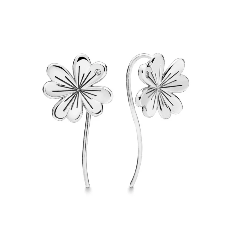 (image for) PANDORA Lucky Four-Leaf Clover Earrings - 297908CZ - Product Image