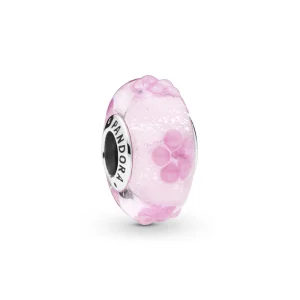 (image for) PANDORA Pink Flower Glass Charm - 797901
