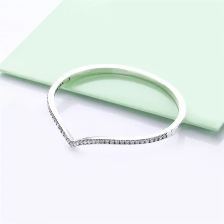 PANDORA Shimmering Wish Bangle in Sterling Silver - 597837CZ