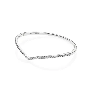 (image for) PANDORA Shimmering Wish Bangle in Sterling Silver - 597837CZ