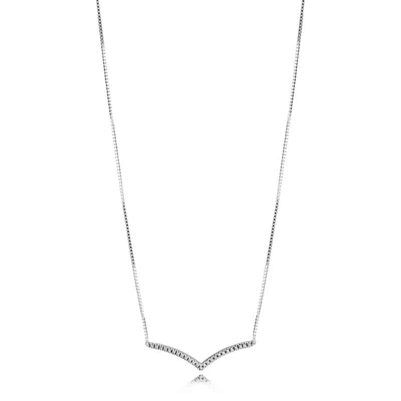 (image for) PANDORA Shimmering Wish Necklace in Silver - 397802CZ - Product Image