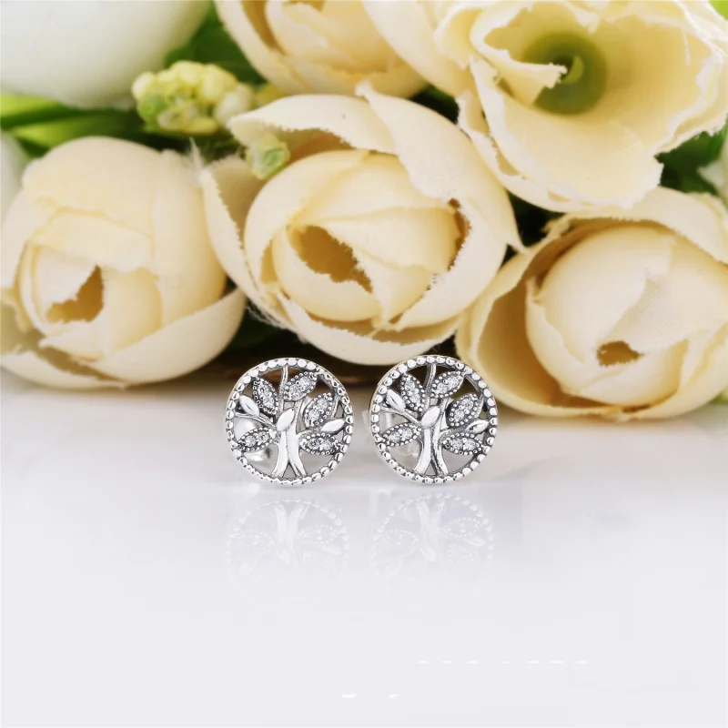(image for) PANDORA Trees of Life Stud Earrings - 297843CZ - View 2
